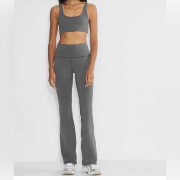 TNA Pants - Aritzia TNA heather grey flare yoga pants loungewear size medium